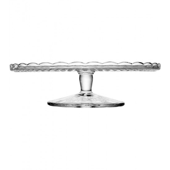 Prato 28,5x7,7cm Para Bolo Com Pé De Vidro Bangkok